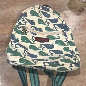 Bungalow 360 Whale Print Mini Backpack - Green and Blue